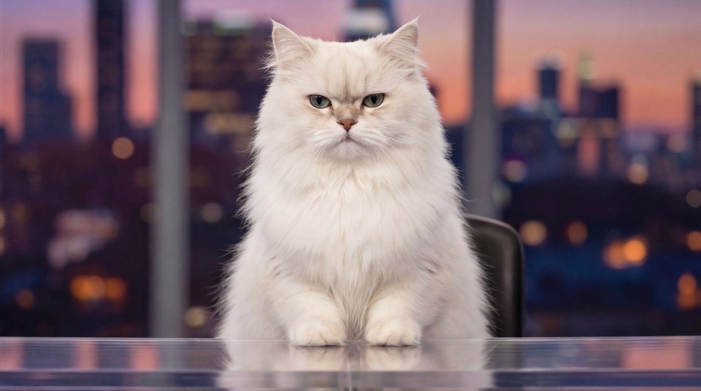 Dan Retriever at the Fur-Reel News desk